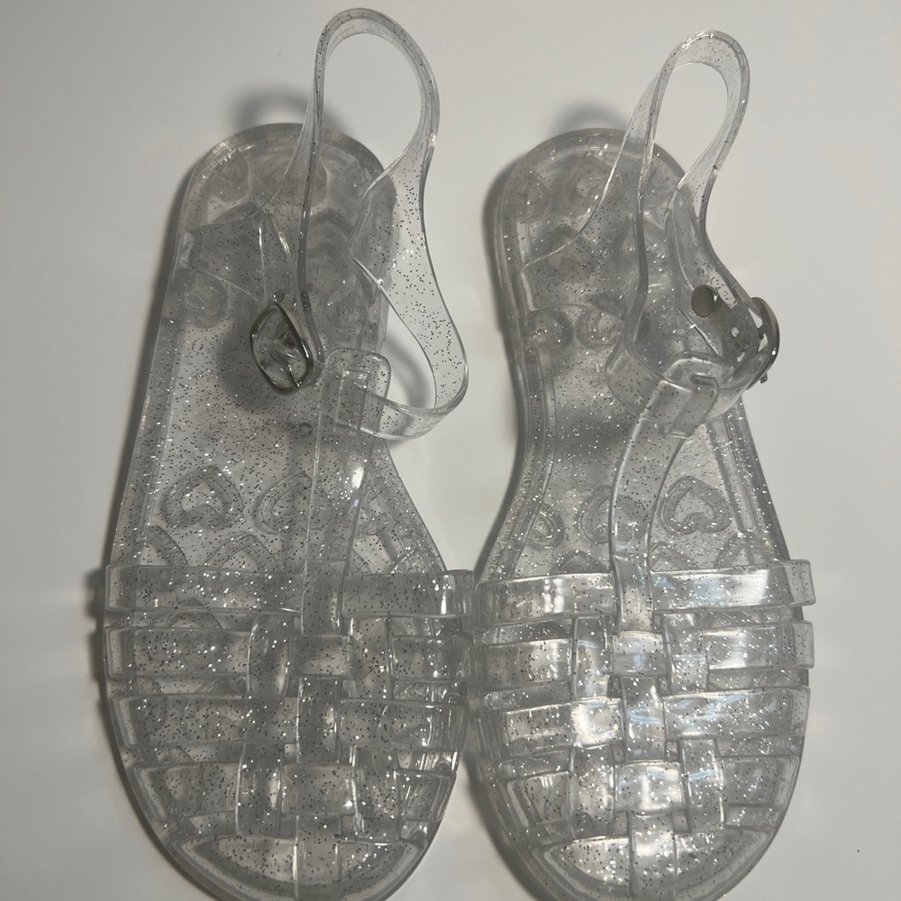 Old Navy Elegant Clear Glitter Sandals